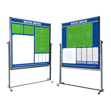 Custom Lacrosse Rolling Magnetic Whiteboard w- Stand HoopsKing