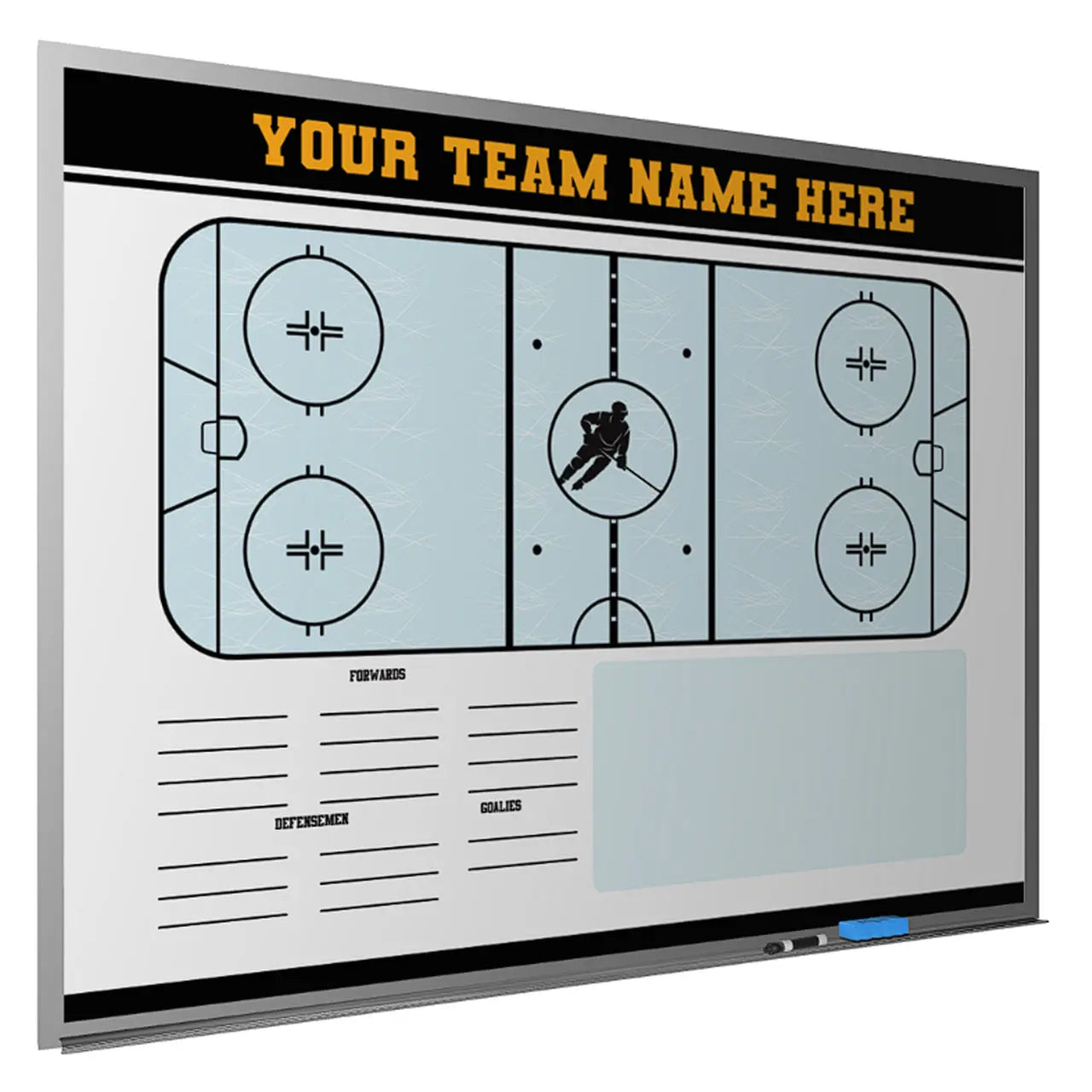 Ice Hockey Wall Mounted Locker Room Magnetic Whiteboard HoopsKing
