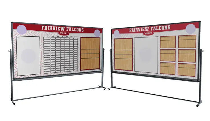 Custom Volleyball Rolling Magnetic Whiteboard w- Stand HoopsKing