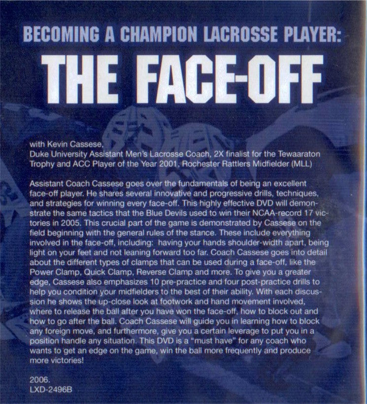 (Rental)-Becoming a Champion Lacrosse Player: The Face-Off