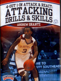 Thumbnail for Attack & React Offense Drills & Skills by Andrew Grantz Instructional Basketball Coaching Video