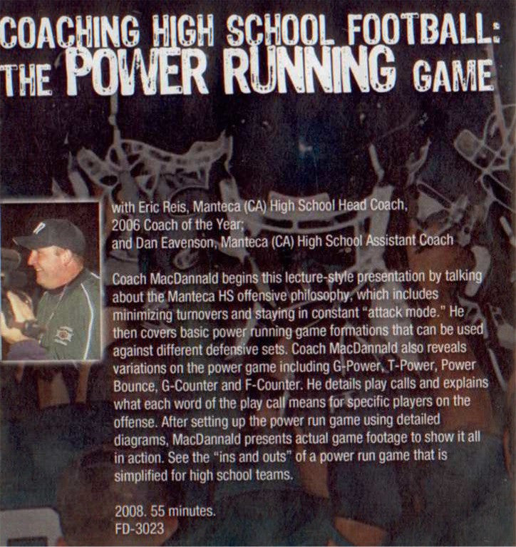 (Alquiler) -Entrenamiento de fútbol americano en escuelas secundarias: el juego Power Running 