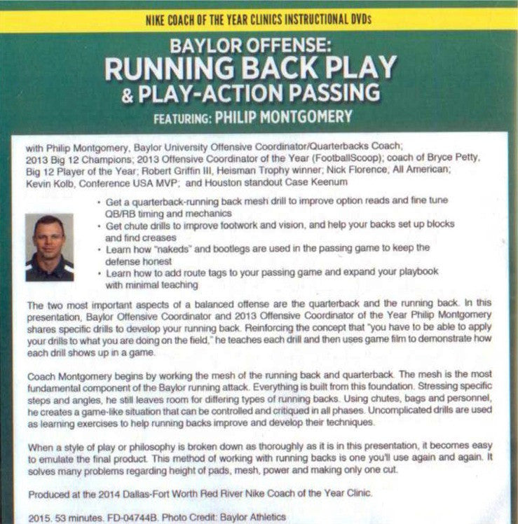 (Rental)-Baylor Offense: Running Back Play & Play Action Passing