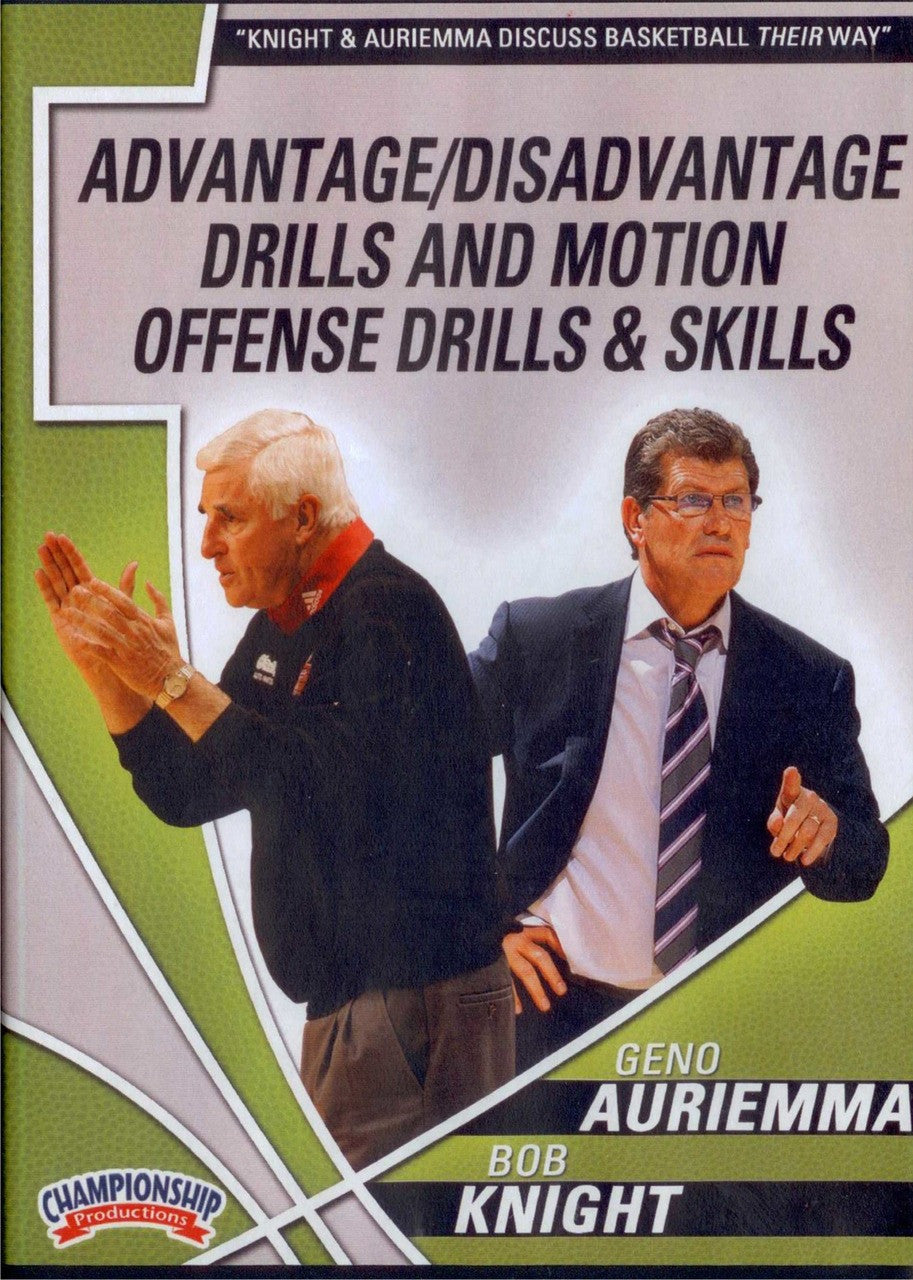 Auriemma & Knight:motion Offense Skills & Drills by Geno Auriemma Instructional Basketball Coaching Video