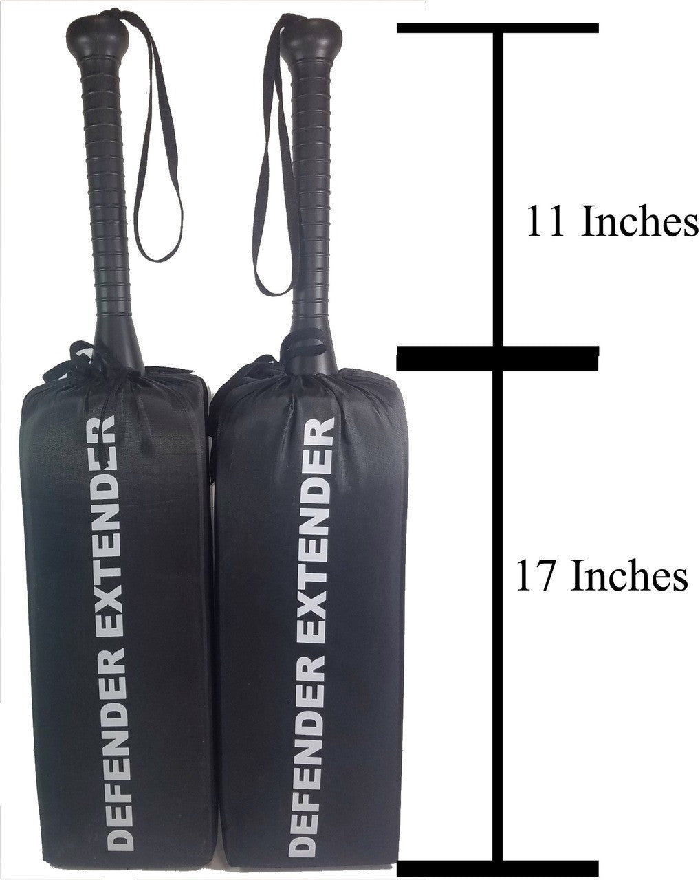 Defender Extender Basketball training pads are 28 inches in total length.