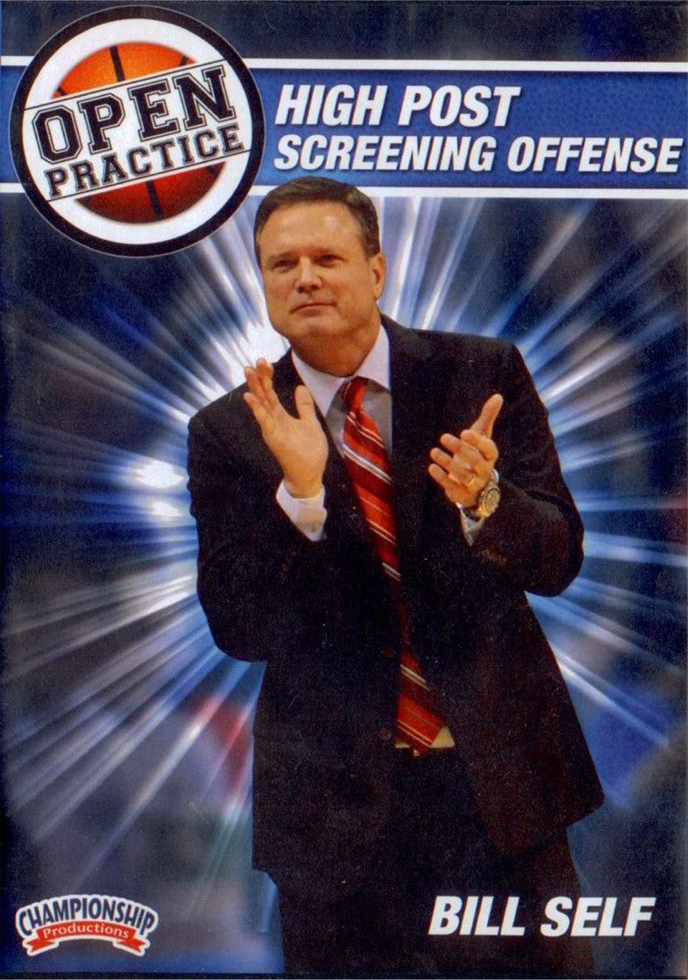 Bill Self Open Practice: High Post Screening Offense by Bill Self Instructional Basketball Coaching Video