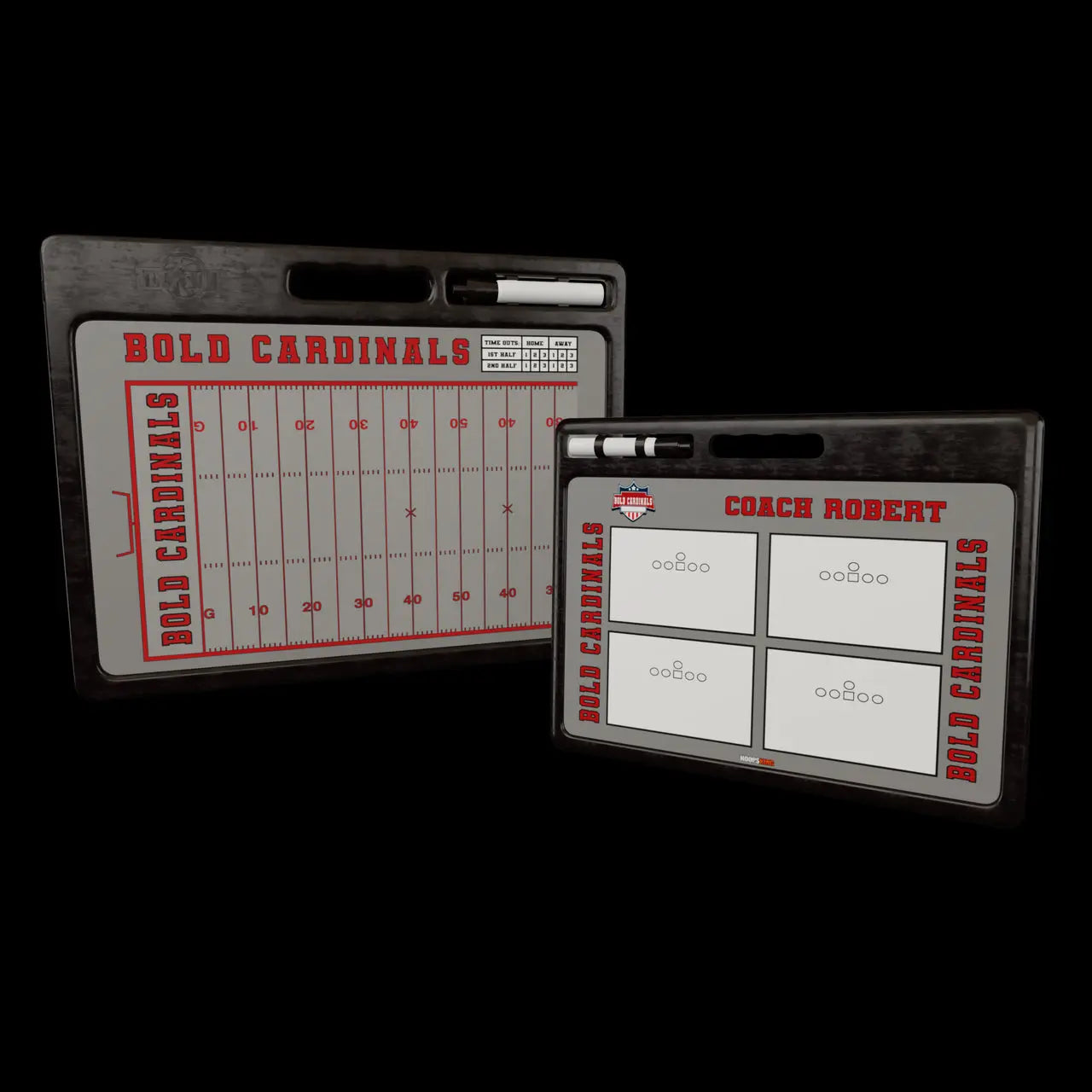 personalized football whiteboard 2 sided handle