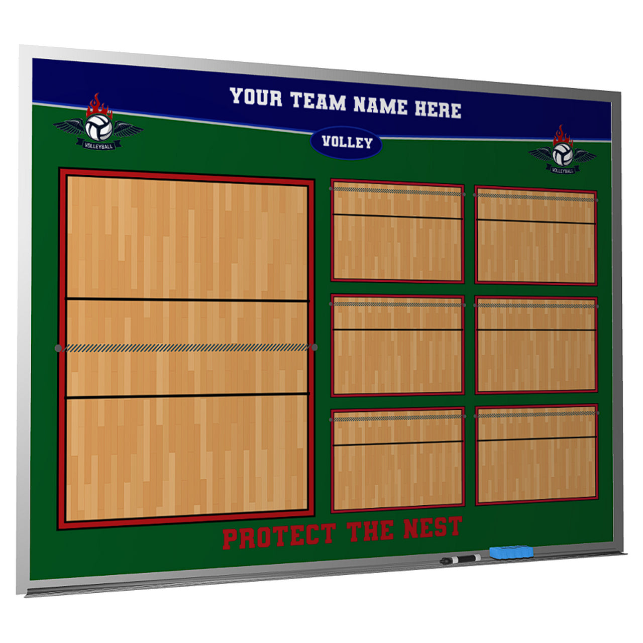 custom volleyball whiteboard magnetic dry erase