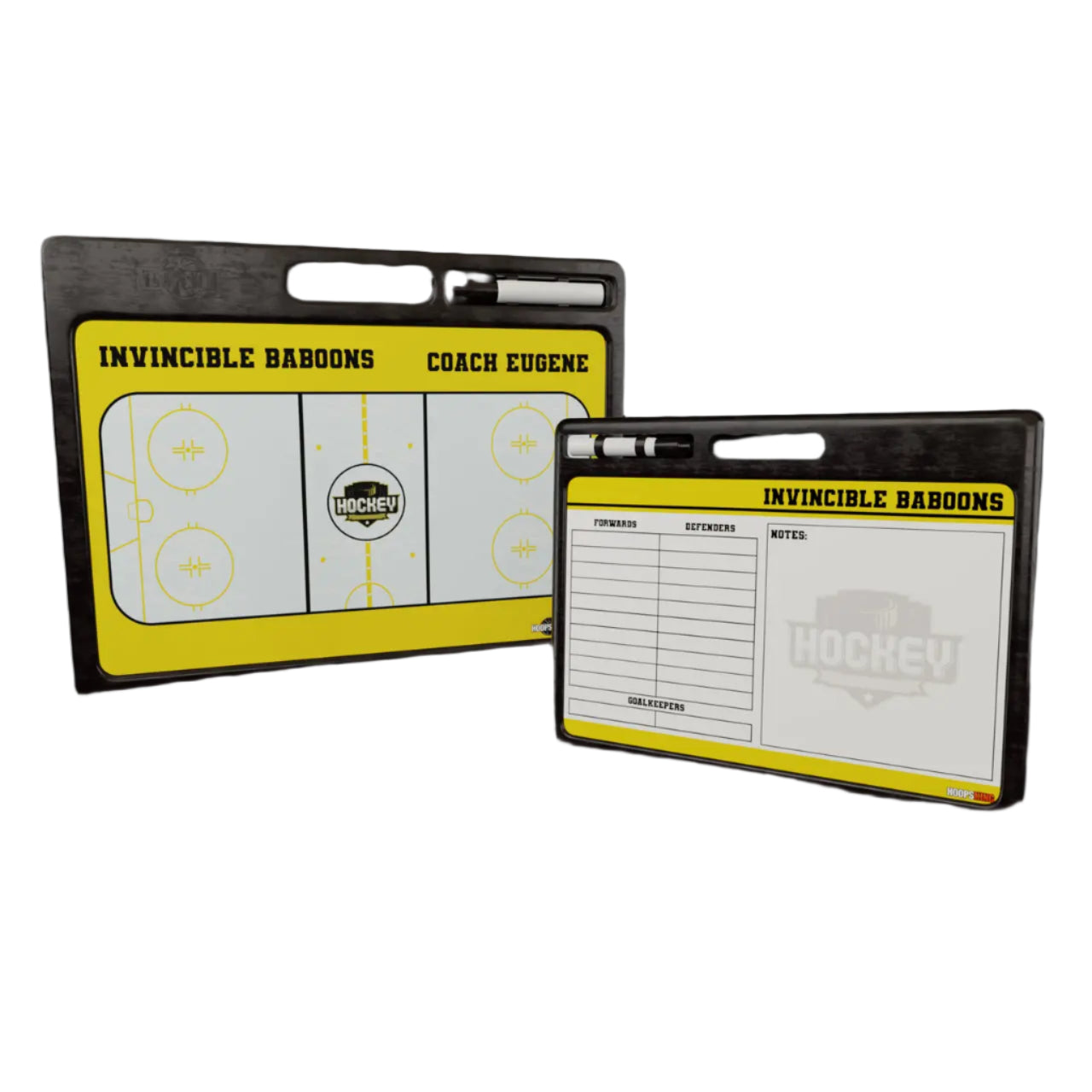 custom hockey whiteboard handle 2 sided