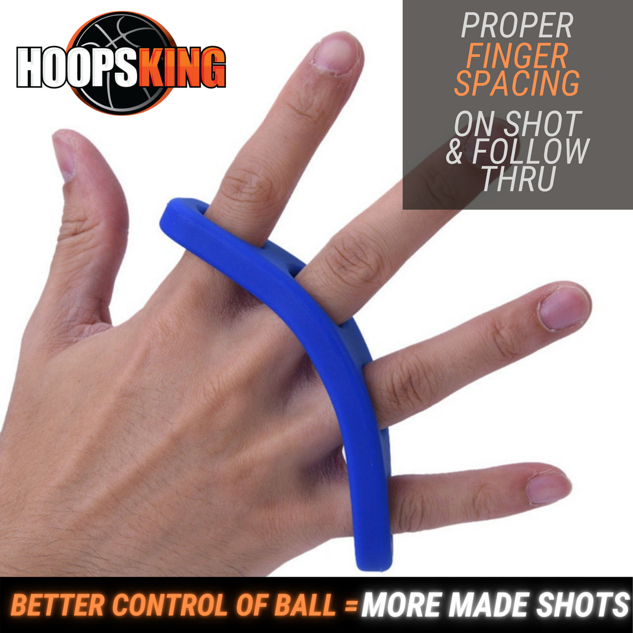 Keep fingers properly spaced  when shooting a basketball