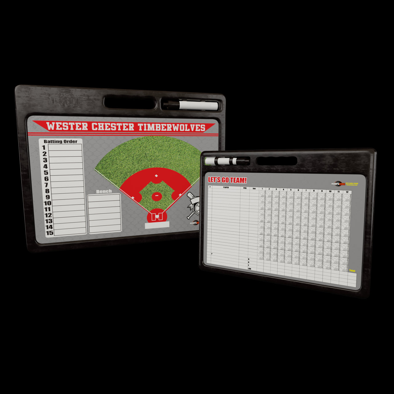custom baseball softball whiteboard with handle