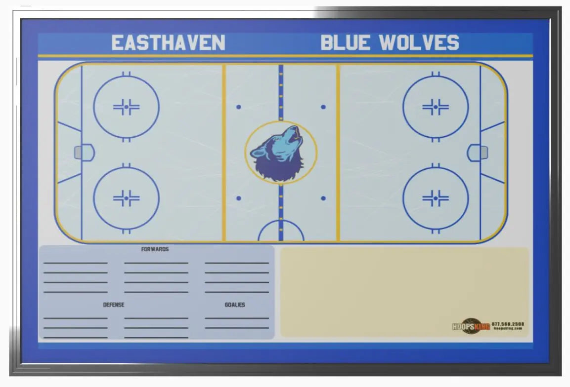 Custom Hockey Locker Room Whiteboard (Wall) | 36X24" | 24X18" |