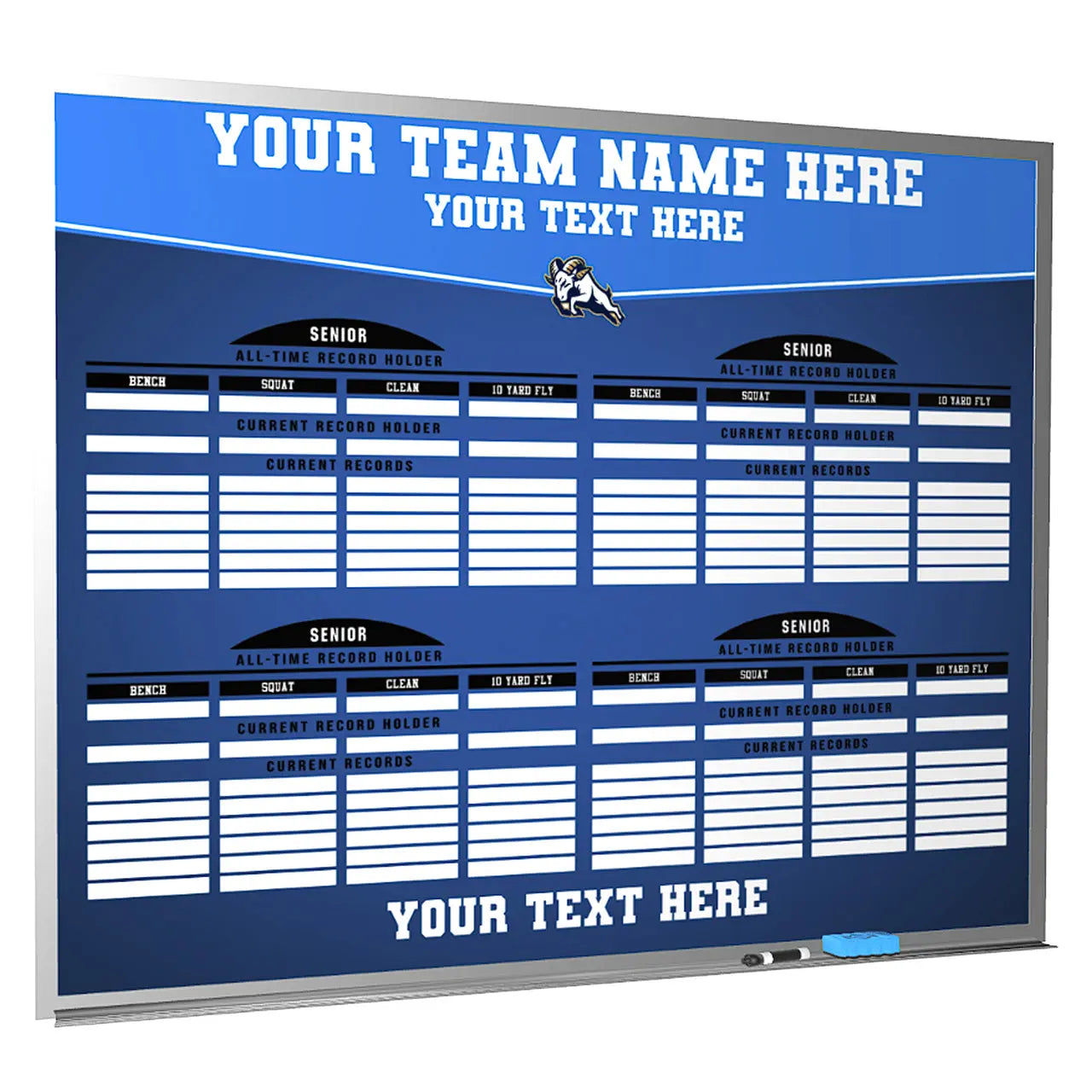 custom football whiteboard locker room magnetic