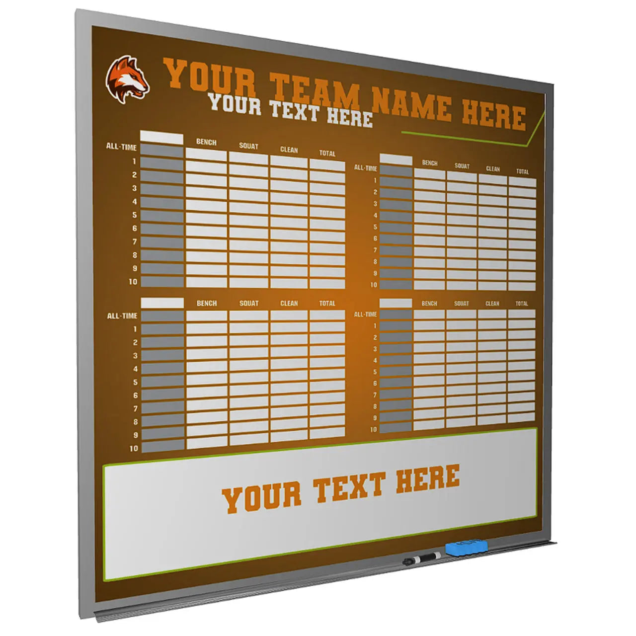 custom football whiteboard locker room magnetic