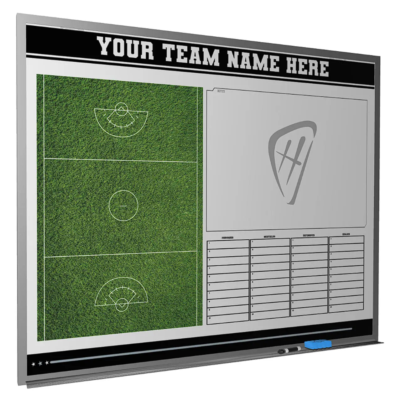 Custom lacrosse magnetic whiteboard locker room wall mounted