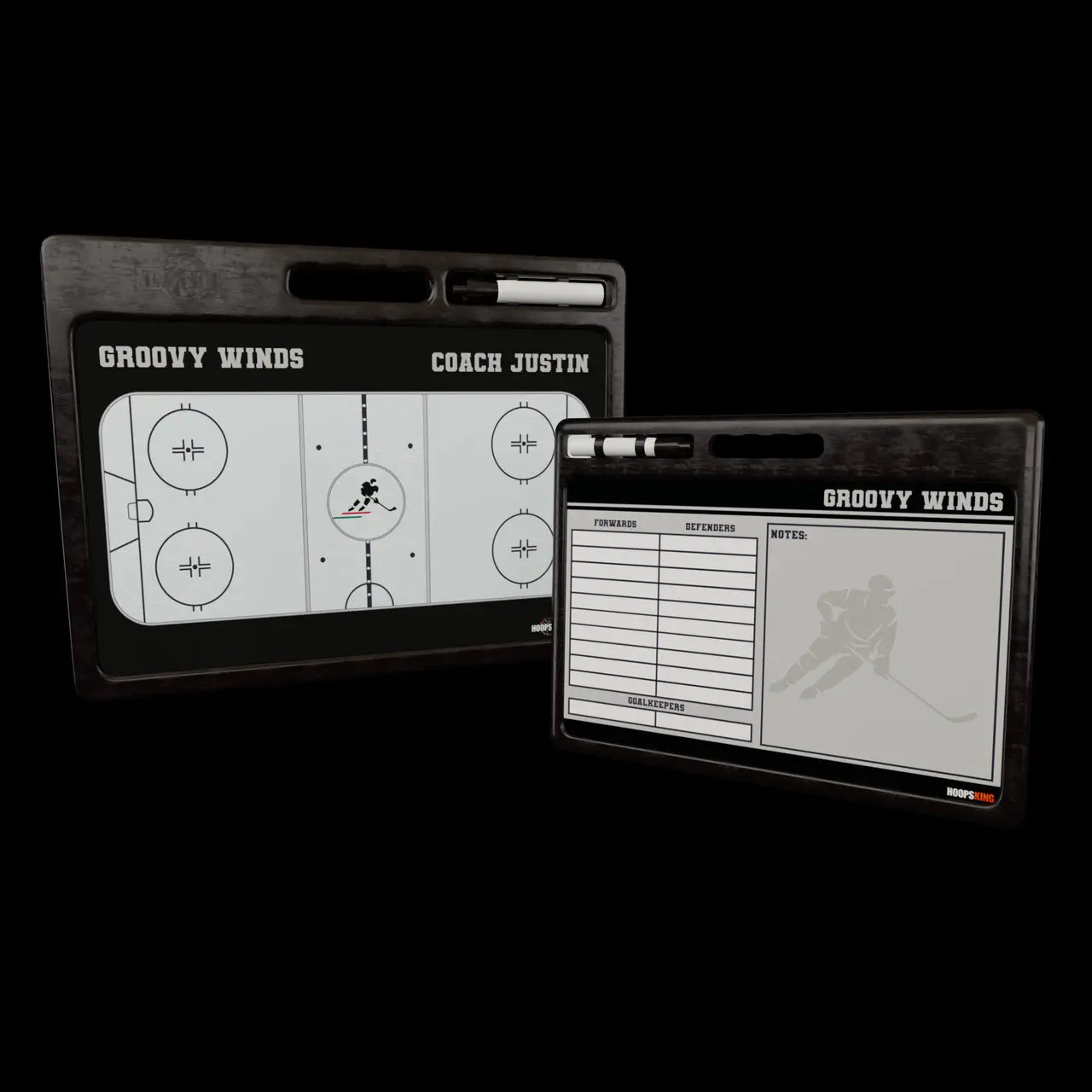 personalized hockey whiteboard handle 2 sided