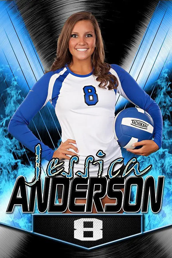 Custom sports banner for volleyball senior