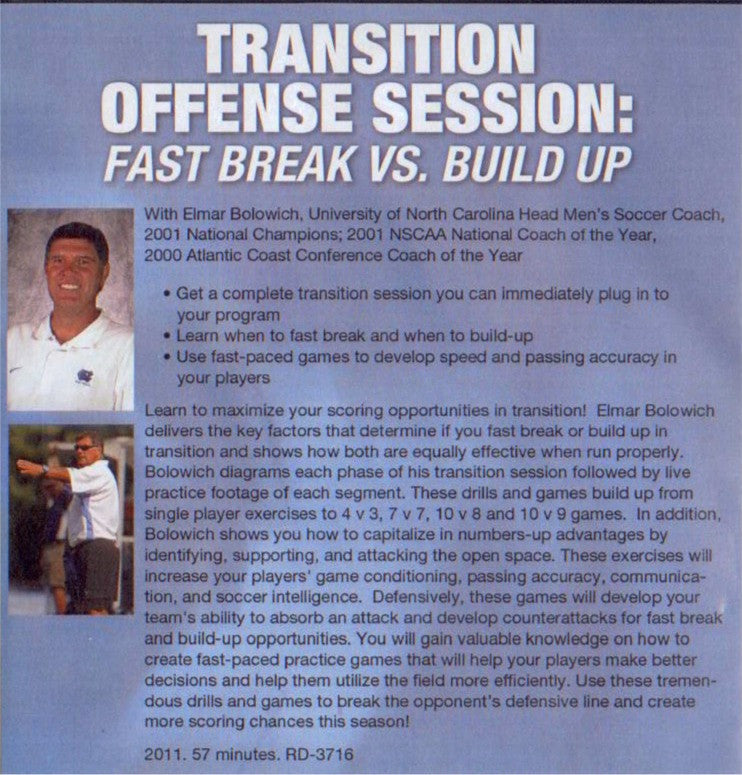 (Alquiler) -Sesión de ofensiva de transición: contraataque versus preparación