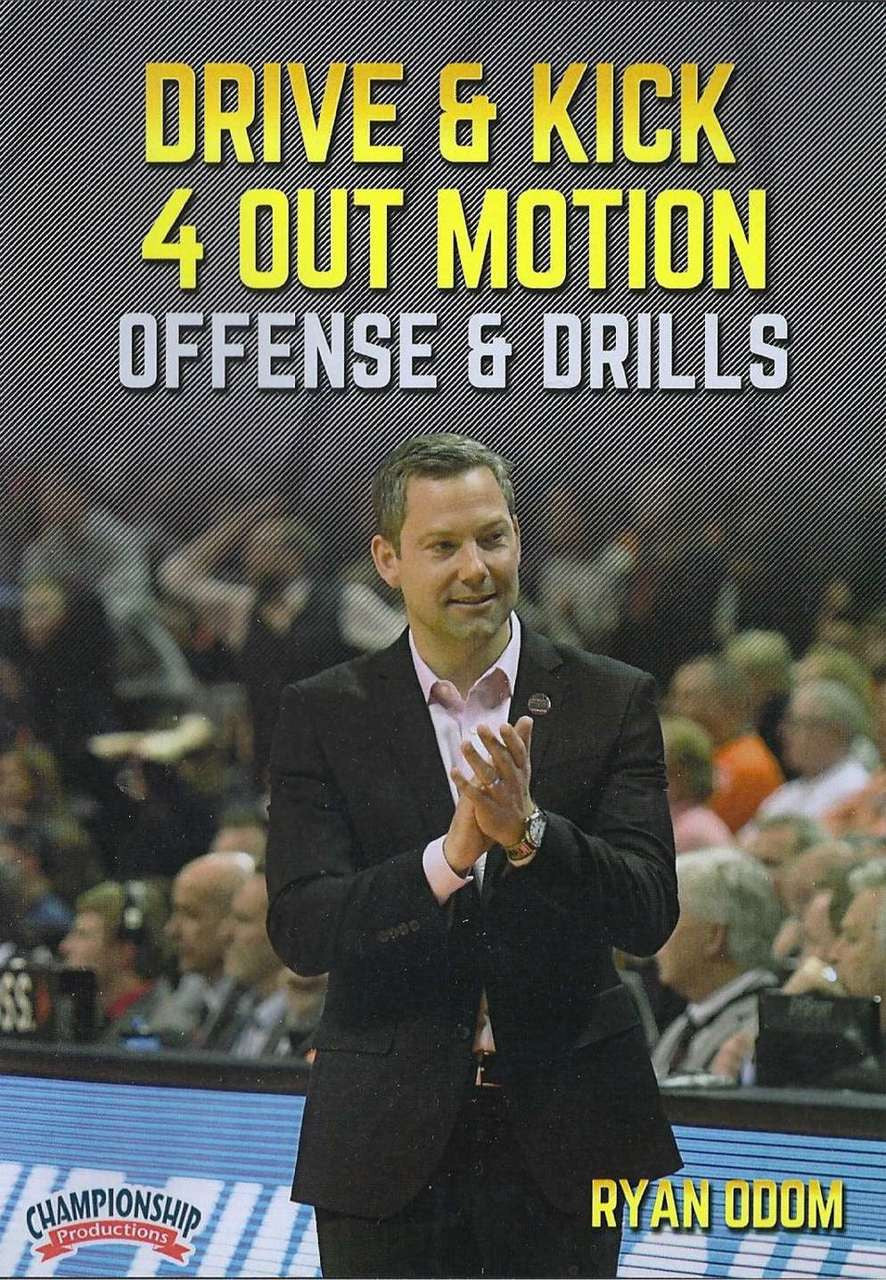 Drive & Kick 4 Out Motion Offense & Drills by Ryan Odom Instructional Basketball Coaching Video