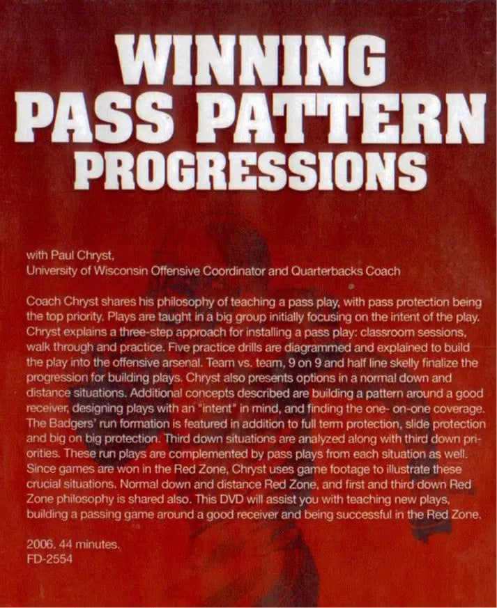 Winning Pass Pattern by Paul Chryst – HoopsKing