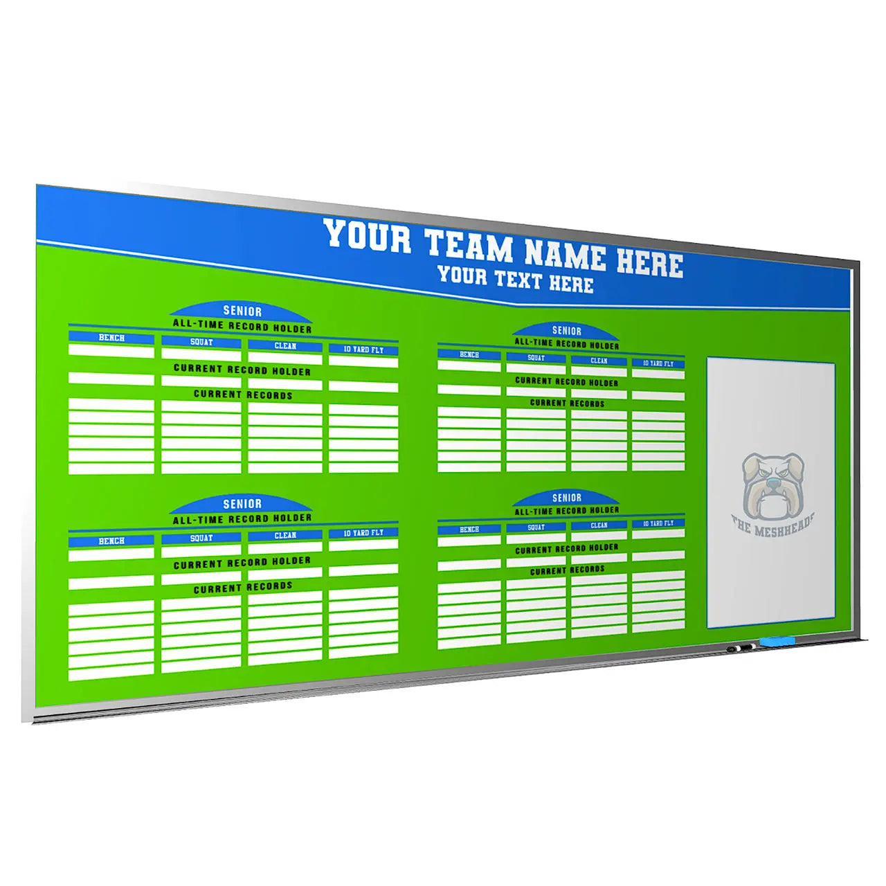 Football Wall Mounted Locker Room Magnetic Whiteboard HoopsKing