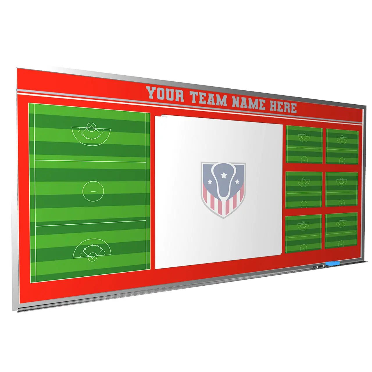 Custom lacrosse magnetic whiteboard locker room dry erase