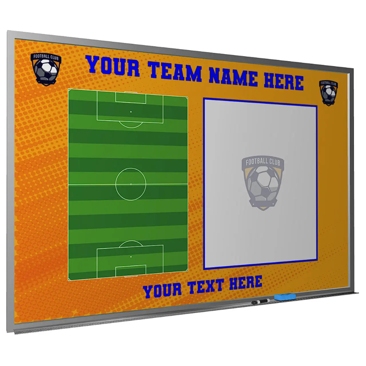 Custom Soccer Magnetic Whiteboard Locker Room Dry Erase 5 x 4 Feet