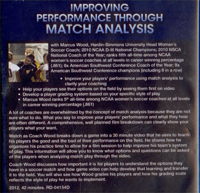 (Rental)-Improving Performance Through Match Analysis
