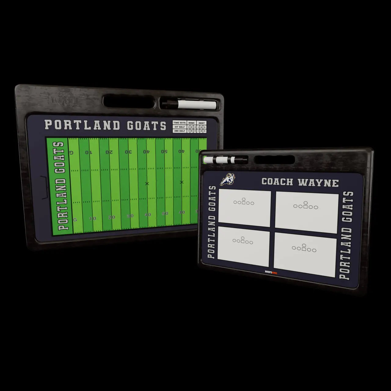 custom whiteboard football coaches 2 sided