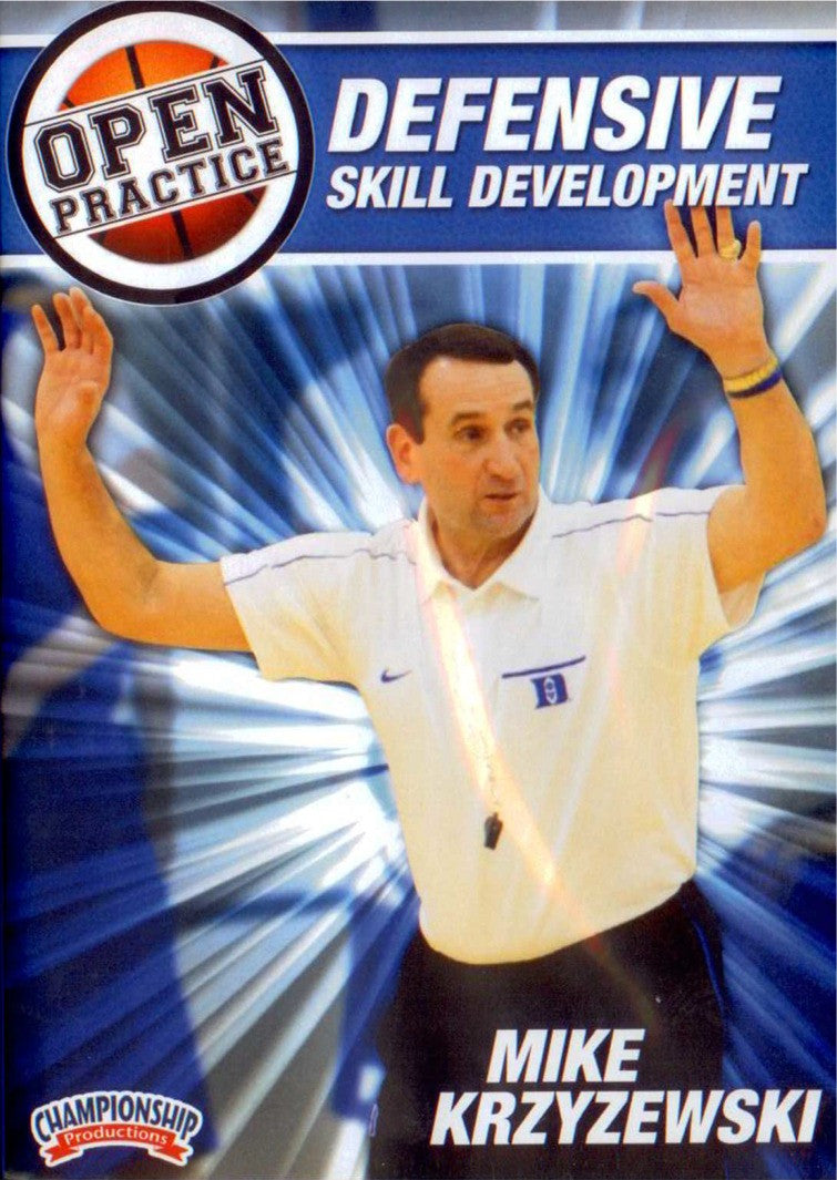 Mike Krzyzewski Open Practice: Defensive Skill Development by Mike Krzyzewski Instructional Basketball Coaching Video