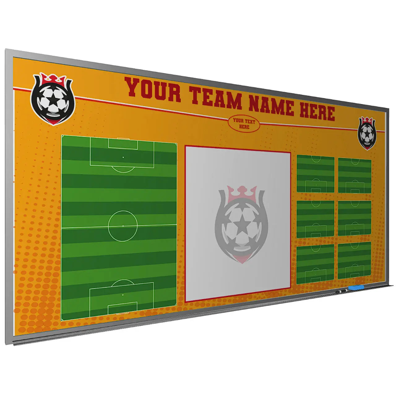 Custom Soccer Magnetic Whiteboard Locker Room Dry Erase 8 x 4 Feet