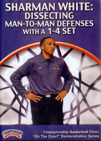 Thumbnail for Dissecting Man To Man Defenses With A 1-4 Set by Sharman White Instructional Basketball Coaching Video