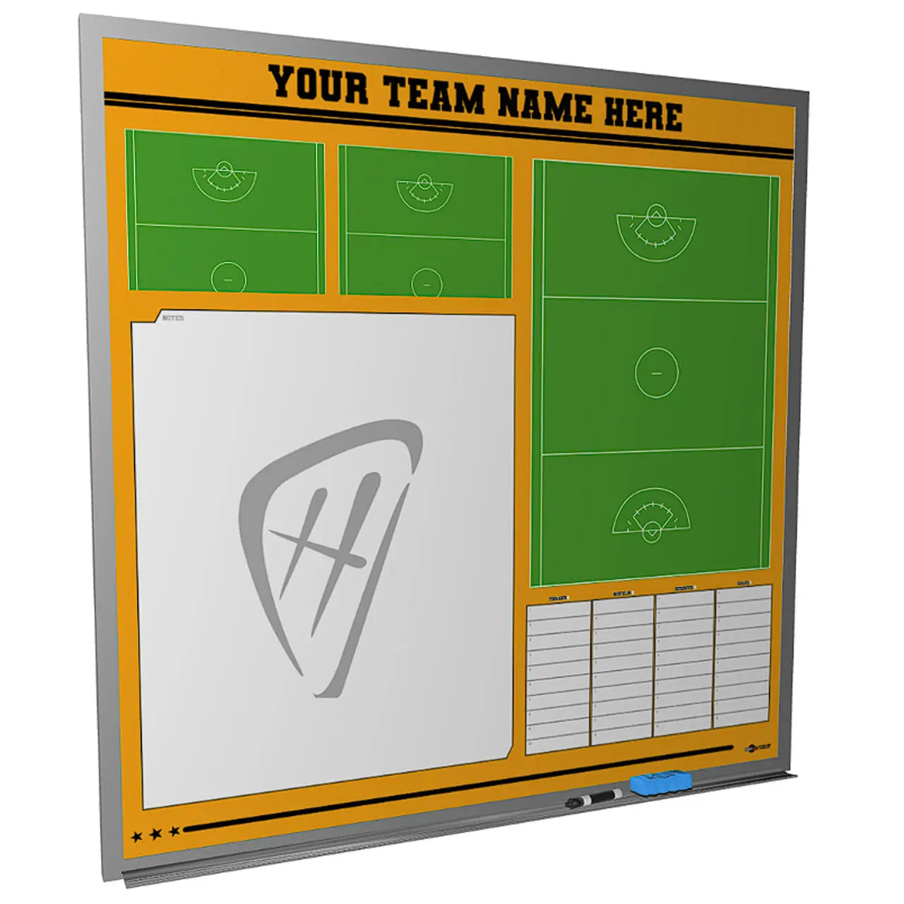 Custom lacrosse magnetic whiteboard locker room wall mounted
