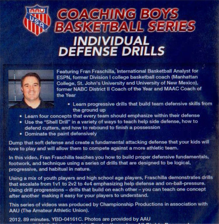 (Rental)-Aau Boys Basketball Series: Individual Defense Drills (fraschilla)