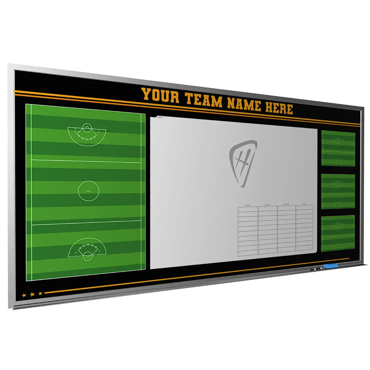 Custom lacrosse magnetic whiteboard locker room dry erase