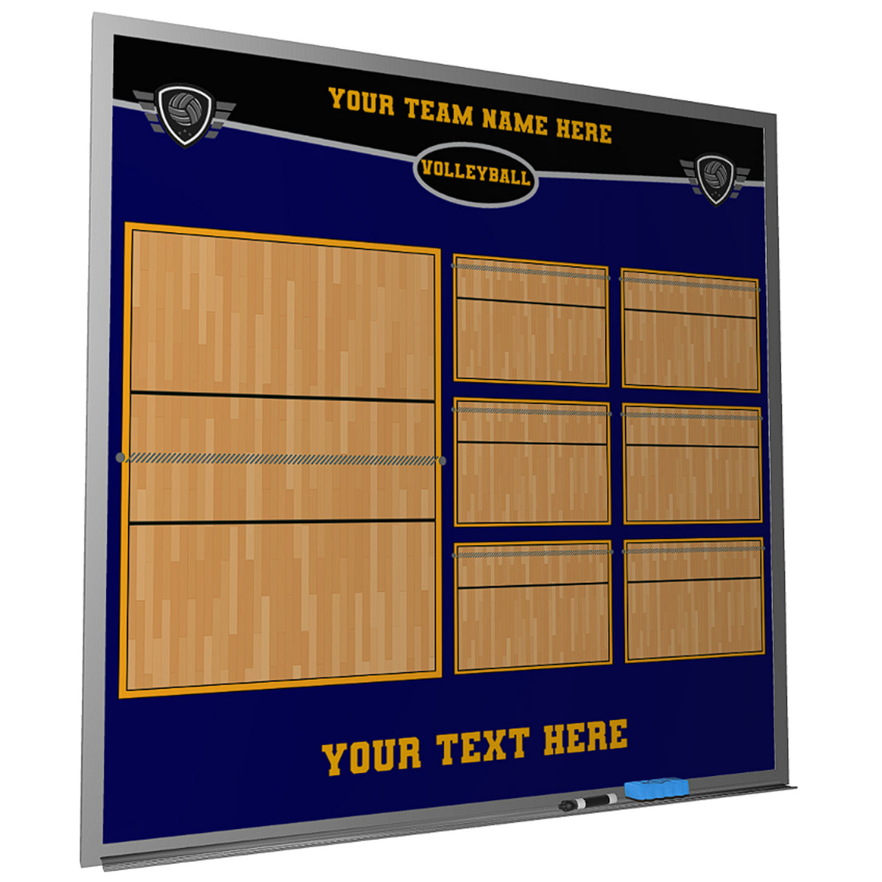 custom volleyball whiteboard magnetic locker room coaching