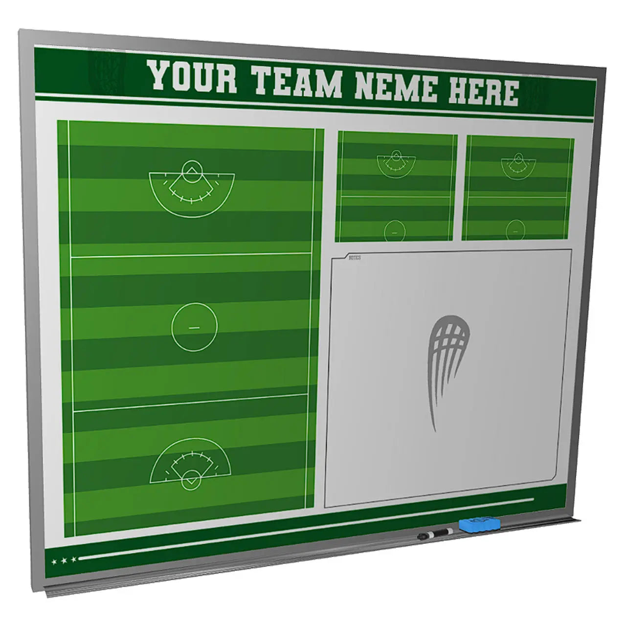 Custom lacrosse magnetic whiteboard locker room wall mounted