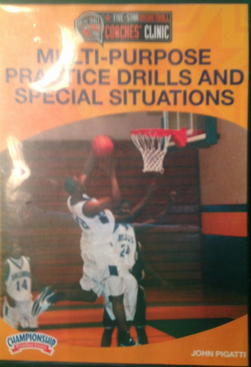 Multipurpose Practice Drills And Special Situations by John Pigatti Instructional Basketball Coaching Video