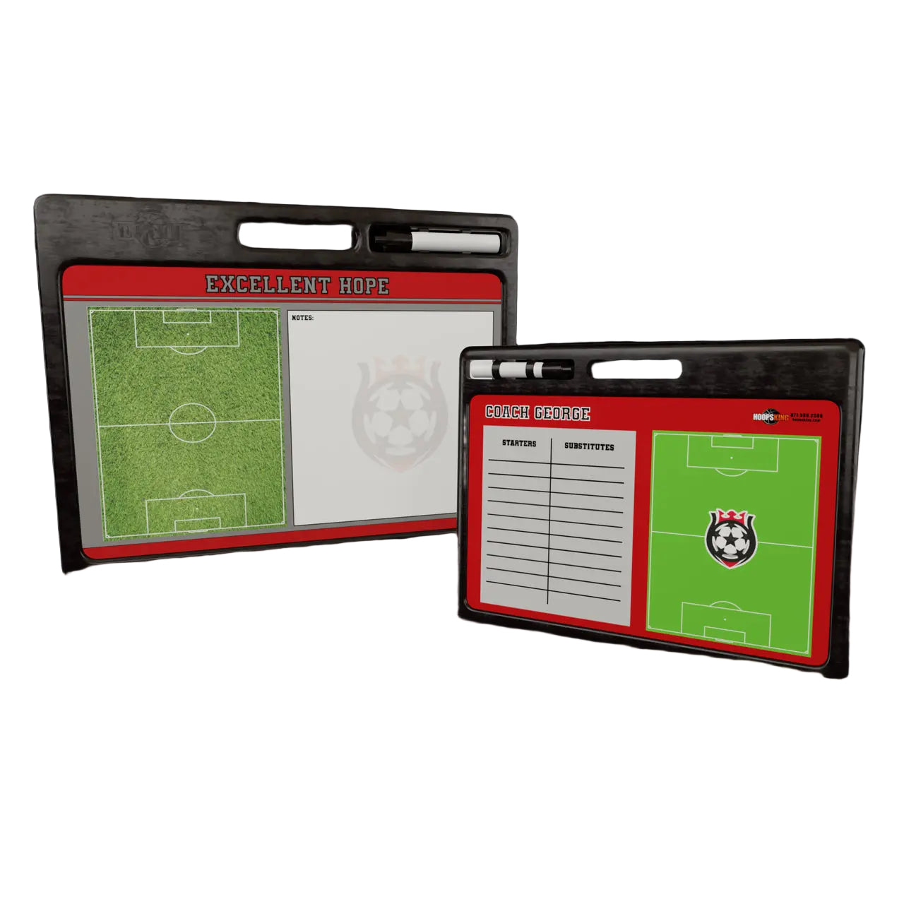 custom soccer clipboard 2 sided handle