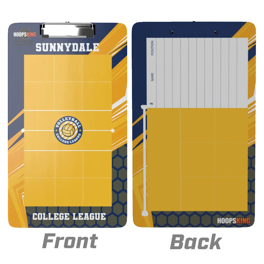 custom volleyball coaching clipboard sideline