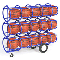 Thumbnail for Custom blue basketball rack with lock