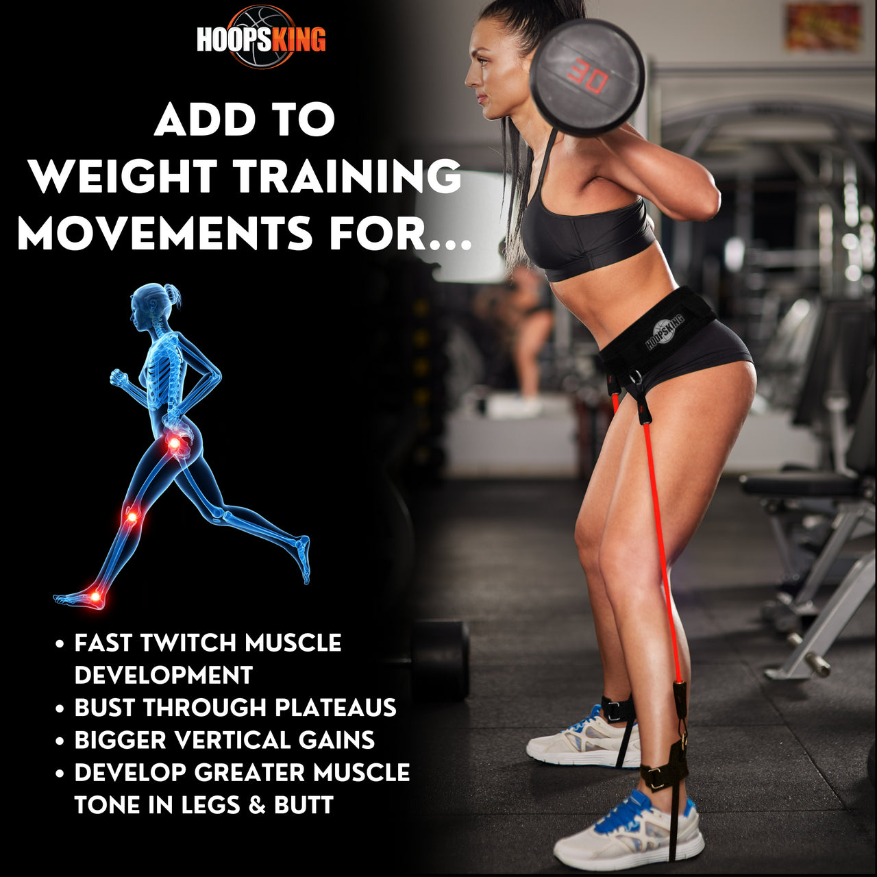 add resistance bands to squats weight lifting moves