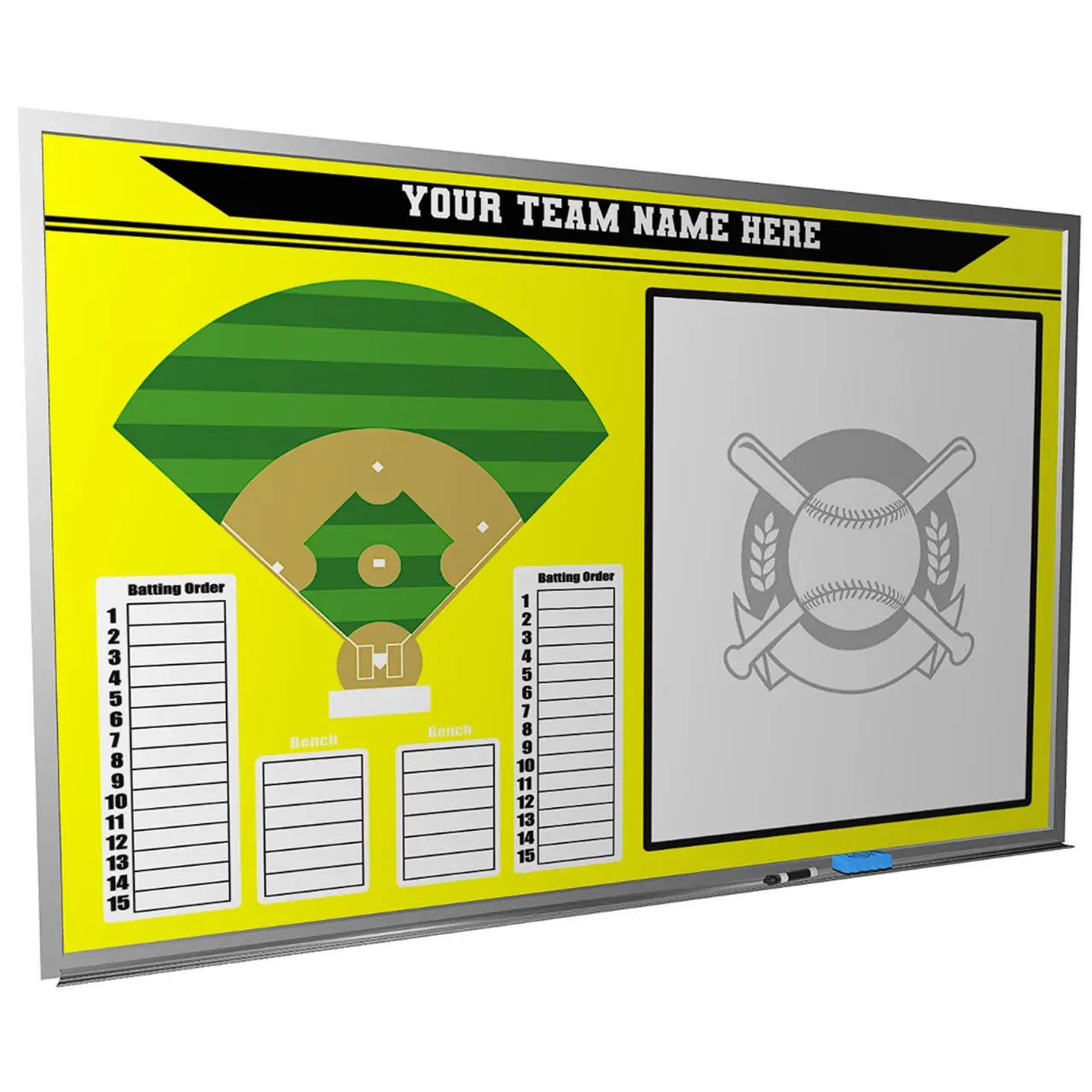 custom baseball softball whiteboard