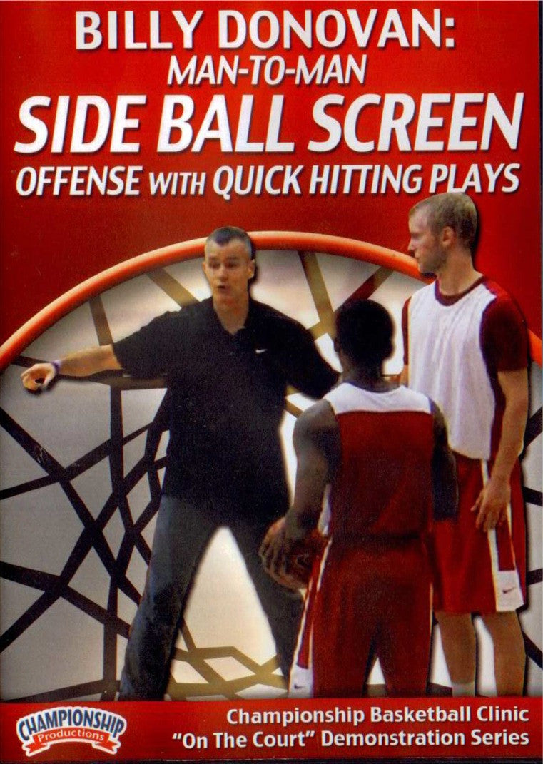 Man To Man Side Ball Screen Offense W/  Quick Hitting Plays by Billy Donovan Instructional Basketball Coaching Video