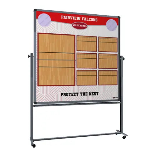 custom volleyball rolling magnetic dry erase locker room
