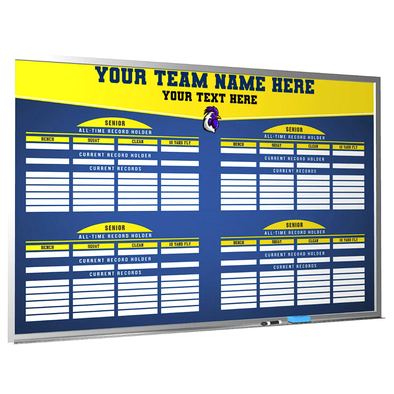 custom football whiteboard locker room magnetic dry erase