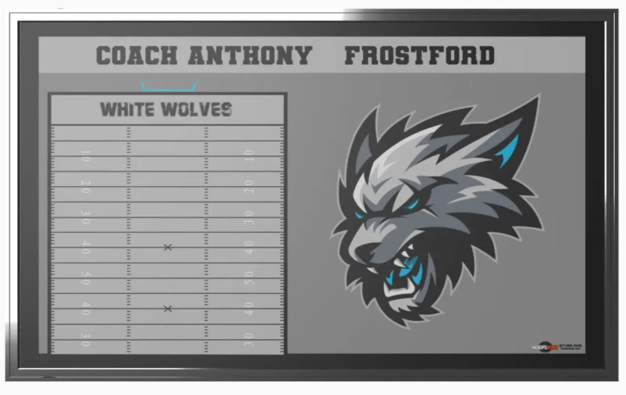 Custom Football Dry Erase Board for Locker room