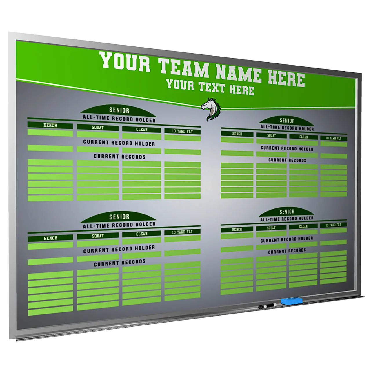 Football Wall Mounted Locker Room Magnetic Whiteboard HoopsKing