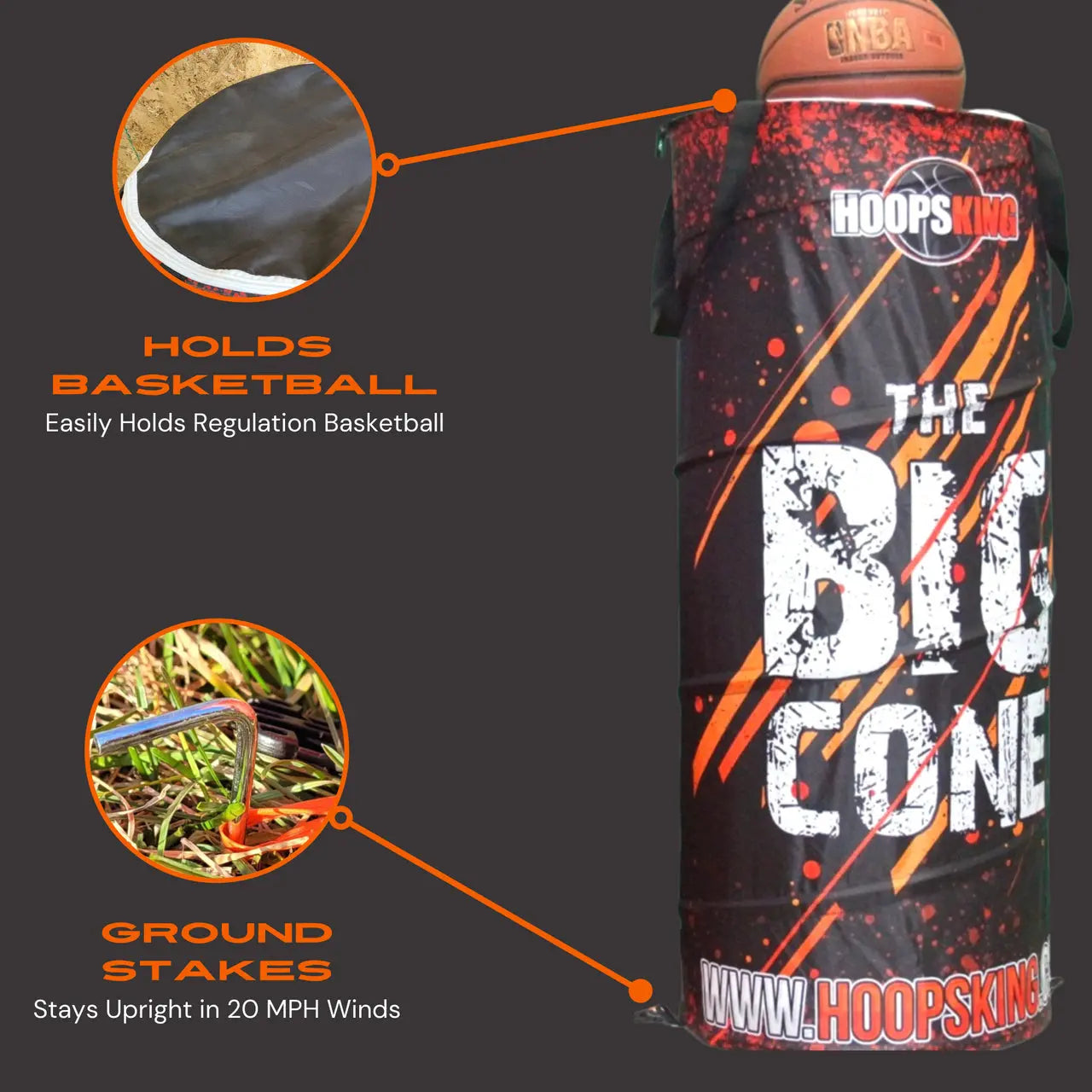 Big cone sports training outside 