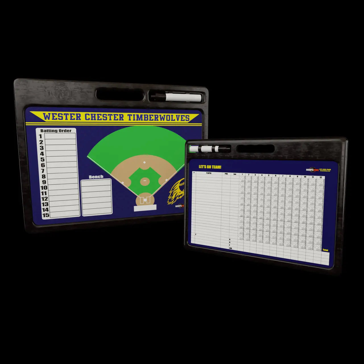 custom baseball softball whiteboard 2 sided
